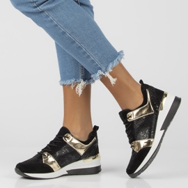 Baskets en cuir Filippo DP3170/21 Go or noir le noir 9