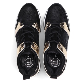 Baskets en cuir Filippo DP3170/21 Go or noir le noir 5