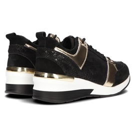 Baskets en cuir Filippo DP3170/21 Go or noir le noir 6