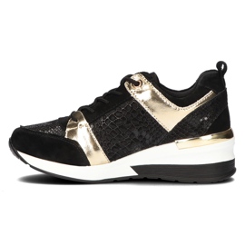 Baskets en cuir Filippo DP3170/21 Go or noir le noir 8