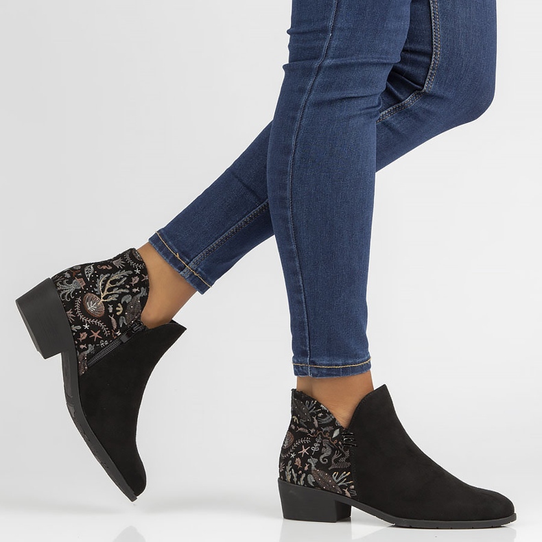 Bottines Filippo DBT1475/21 Bk noires multicolore 2