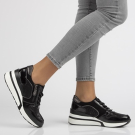 Baskets en cuir Filippo DP3166/21 Bk noir le noir 4