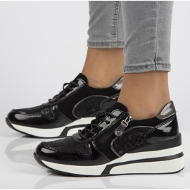 Baskets en cuir Filippo DP3166/21 Bk noir le noir 5