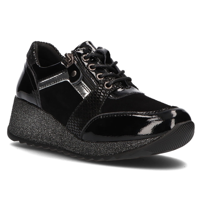 Baskets en cuir Filippo DP3189/21 Bk noir 1