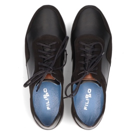 Chaussures en cuir Filippo 1755 noir 1