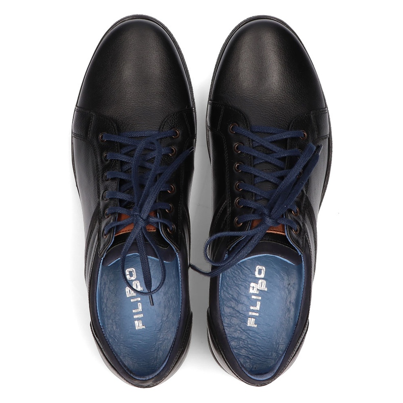 Chaussures en cuir Filippo 1703 noir le noir 1