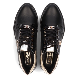 Baskets en cuir Filippo 128 noir 1