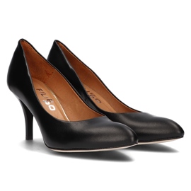 Escarpins Filippo 2108 en cuir noir le noir 2
