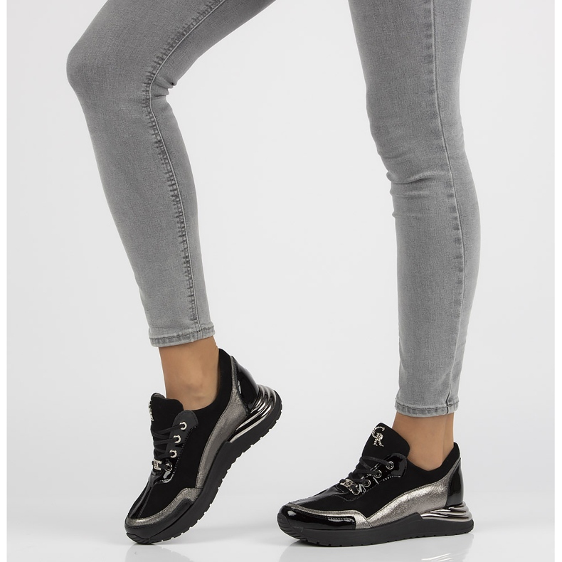 Baskets en cuir Filippo 120 noir 1