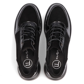 Baskets en cuir Filippo DP3168/21 Bk noir le noir 6