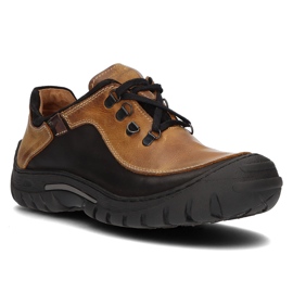 Chaussures en cuir Filippo 917 moutarde brun 1