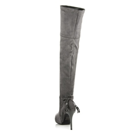 Vices Bottes boho sur un talon haut gris 3