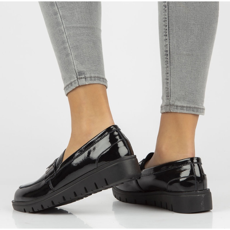 Chaussures en cuir Filippo DP3204 / 21 Bk noir 1