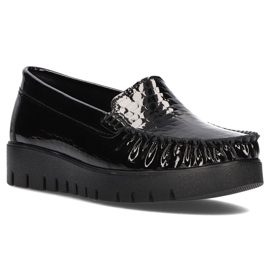 Chaussures en cuir Filippo DP3024/21 Bk Cr noir le noir 3