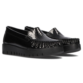 Chaussures en cuir Filippo DP3024/21 Bk Cr noir 1