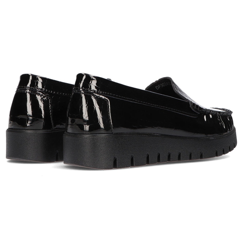 Chaussures en cuir Filippo DP3024/21 Bk Cr noir 2