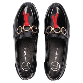 Chaussures en cuir Filippo DP3173 / 21 Bk noir le noir 3