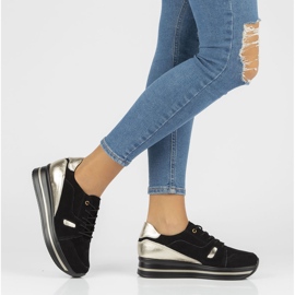 Baskets en cuir Filippo DP3407/21 Bk Go Noir le noir d'or 6