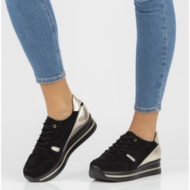 Baskets en cuir Filippo DP3407/21 Bk Go Noir le noir d'or 5