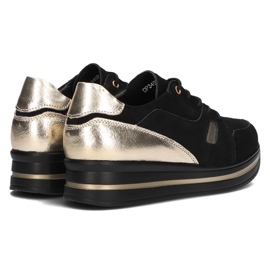 Baskets en cuir Filippo DP3407/21 Bk Go Noir le noir d'or 3