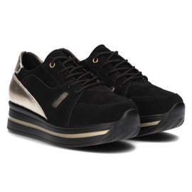 Baskets en cuir Filippo DP3407/21 Bk Go Noir le noir d'or 4