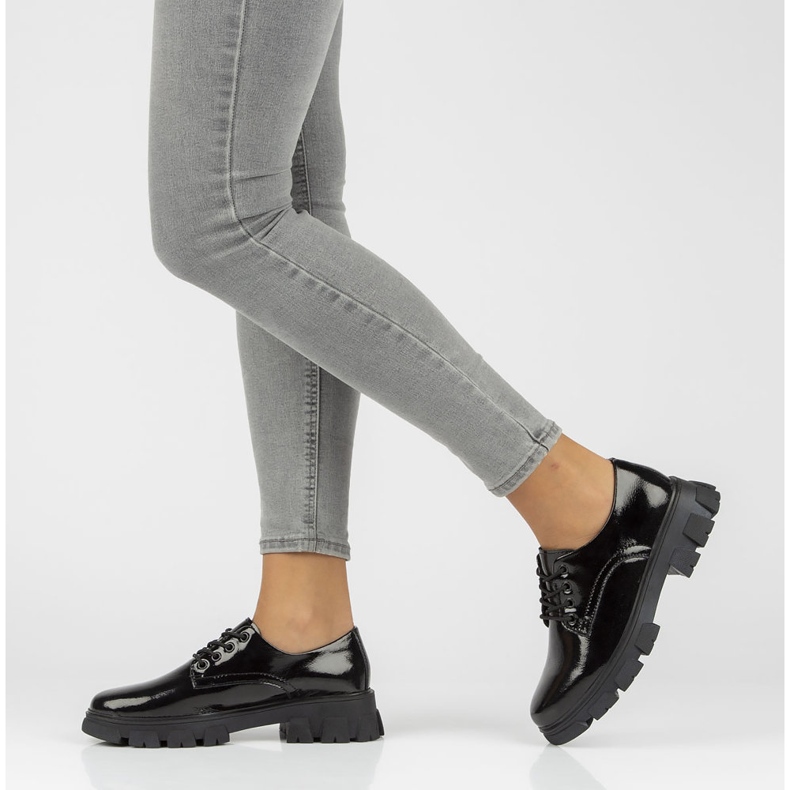 Chaussures en cuir Filippo DP3153 / 21 Bk noir le noir 2