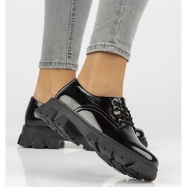 Chaussures en cuir Filippo DP3153 / 21 Bk noir 1