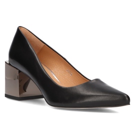 Escarpins Filippo 2018 en cuir Nickel noir 1