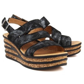 Sandales Filippo 513 Czarny Mazan le noir 1
