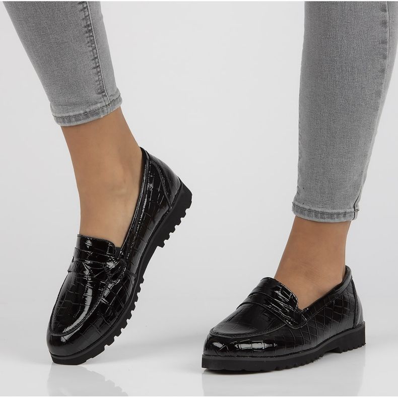 Mocassins en cuir Filippo DP3172 / 21 Bk noir le noir 1