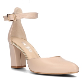 Escarpins en cuir Filippo 2058 beige 1