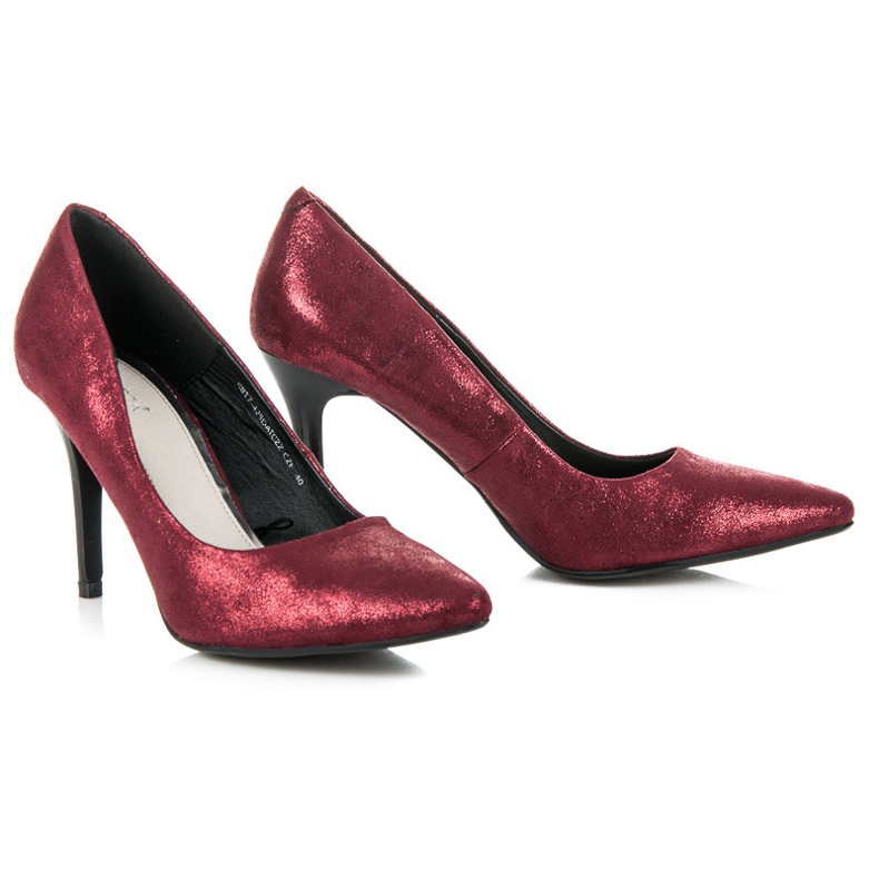 Vinceza Talons bordeaux brillants rouge 2