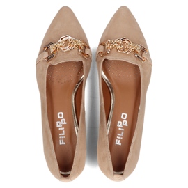 Chaussures en cuir Filippo 2109/2 beige 1
