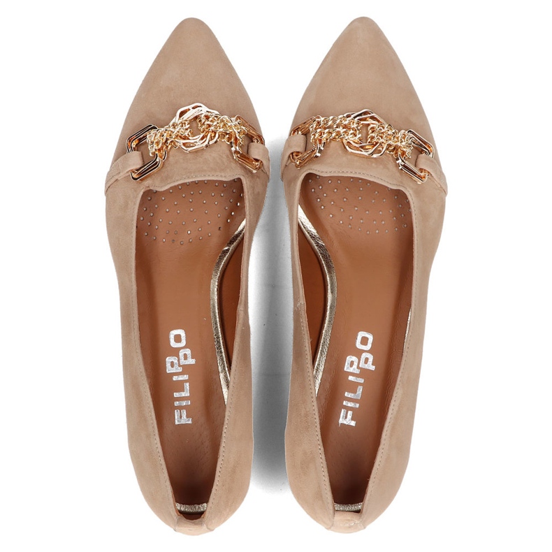 Chaussures en cuir Filippo 2109/2 beige 1
