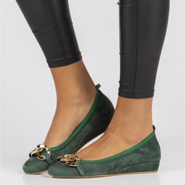 Ballerines en cuir Filippo 894 vert 7