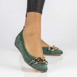 Ballerines en cuir Filippo 894 vert 6