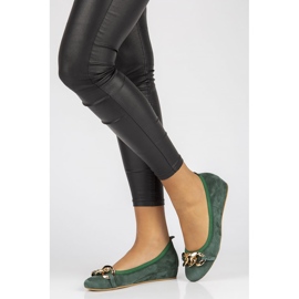 Ballerines en cuir Filippo 894 vert 8