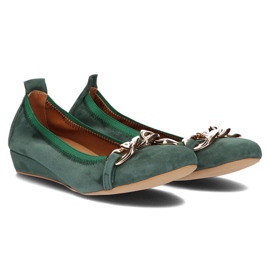 Ballerines en cuir Filippo 894 vert 5