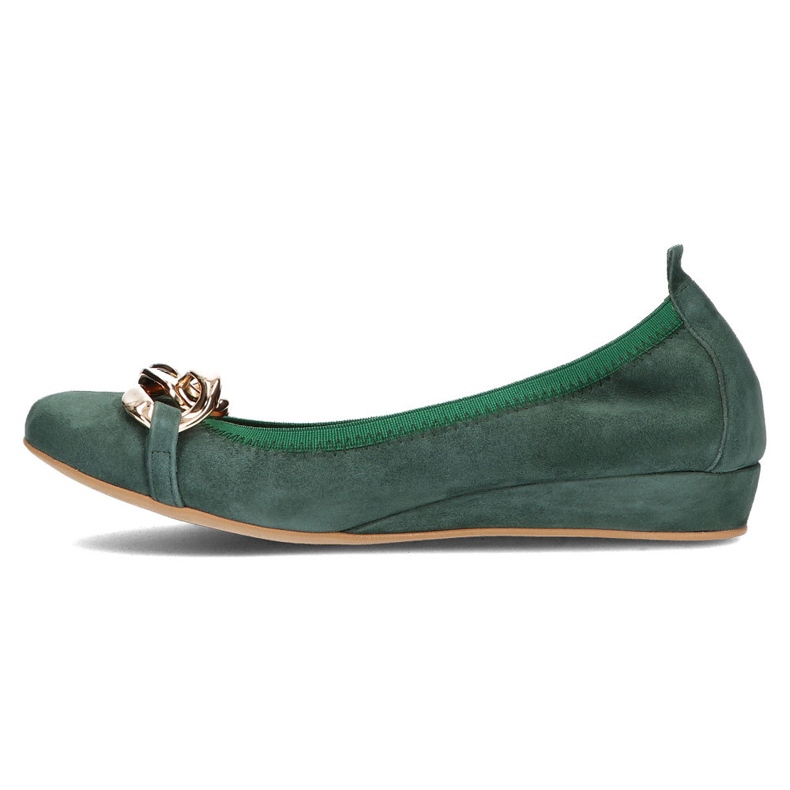 Ballerines en cuir Filippo 894 vert 1