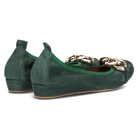 Ballerines en cuir Filippo 894 vert 4