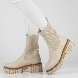 Bottines Filippo K996 beiges 2