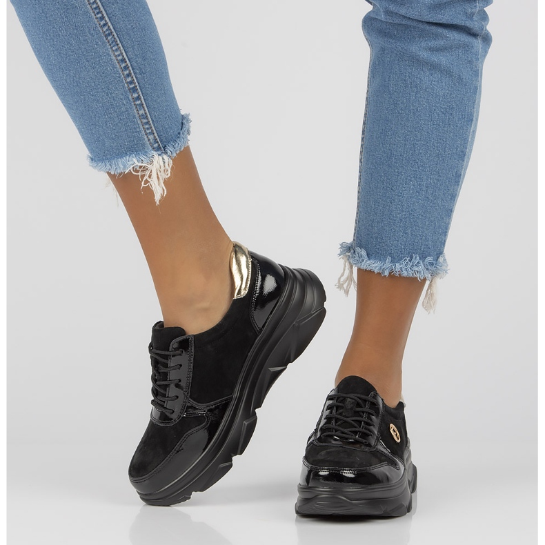 Baskets en cuir Filippo DP3185/22 Bk noir 1