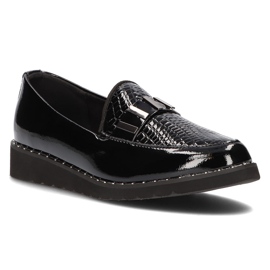 Mocassins en cuir Filippo DP1515 / 22 Bk L noir le noir 3