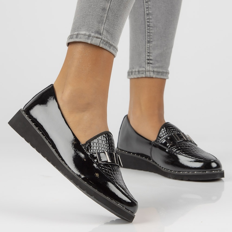 Mocassins en cuir Filippo DP1515 / 22 Bk L noir le noir 1