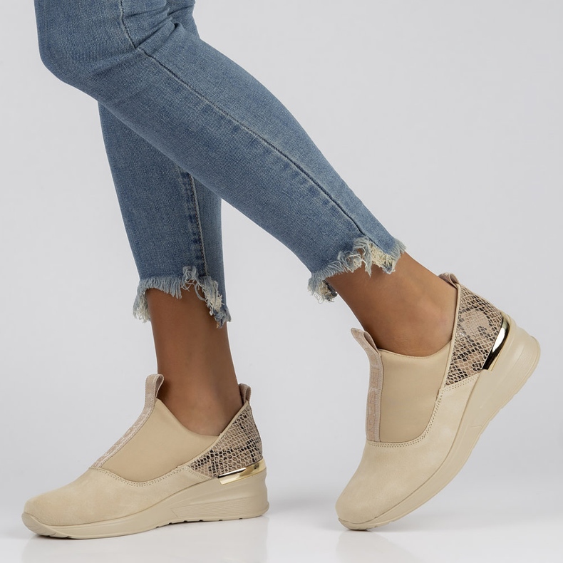 Baskets en cuir Filippo DP1689/22 Be beige 1