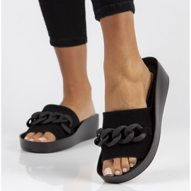 Babouches en cuir Filippo DK3593/22 Bk noir 1