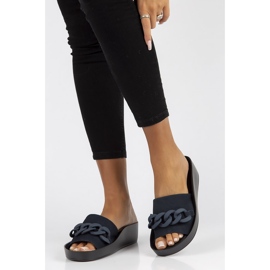 Babouches en cuir Filippo DK3593/22 Nv bleu marine 1 Babouches en cuir Filippo DK3593/22 Nv bleu marine 1