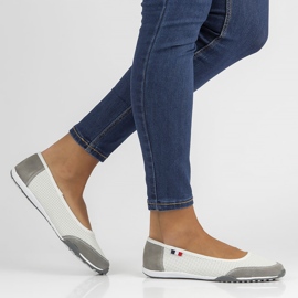 Chaussures en cuir Filippo DP142 / 22 Wh Gr blanc-gris blanche 1