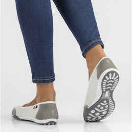 Chaussures en cuir Filippo DP142 / 22 Wh Gr blanc-gris 2