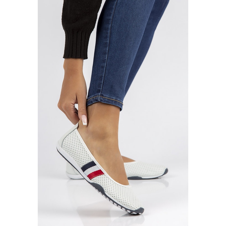 Chaussures en cuir Filippo DP2063 / 22 Wh blanc blanche 2